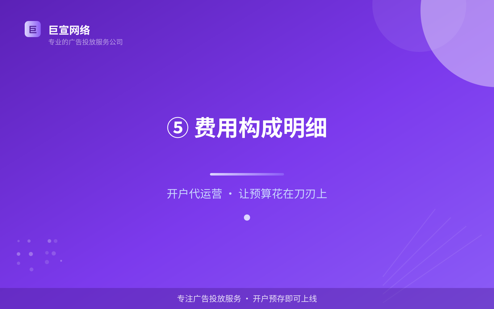 ⑤ 费用构成明细（开户流程图解）